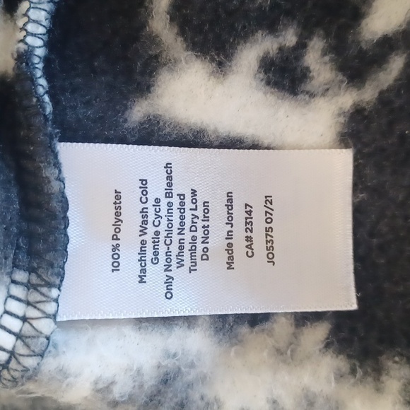 Talbots Women's Black and White Zip-Up Fleece Top - Picture 5 of 5